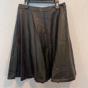 THE LIMITED Black Pleather faux leather A-Line skirt | NWOT | Size S